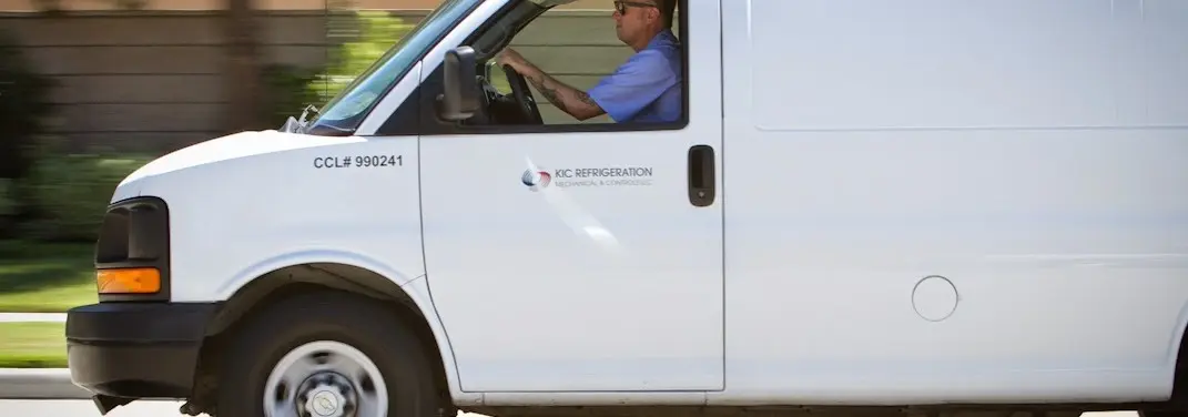 KIC Refrigeration service vehicle serving Grandview area